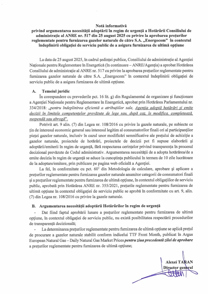 Prețurile reglementate FOLO pentru Energocom: varianta finală ANRE, în așteptarea votului 3 RENERGY