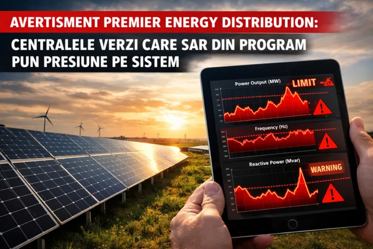 Avertisment Premier Energy Distribution pentru producătorii verzi: cine sare din program intră în zona de risc operațional