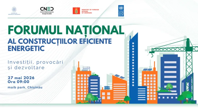 Moldova investește 1,4 miliarde de lei în clădiri eficiente energetic. Pe 27 mai, sectorul construcțiilor află cum poate accesa acești bani